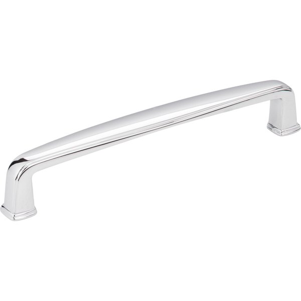 Jeffrey Alexander 128 mm Center-to-Center Polished Chrome Square Milan 1 Cabinet Pull 1092-128PC